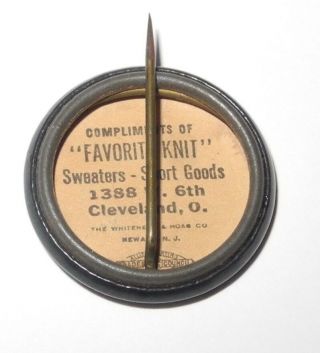 1920 ' s Football Favorite Knit Sporting Goods Cleveland High Schools Pin Button 2