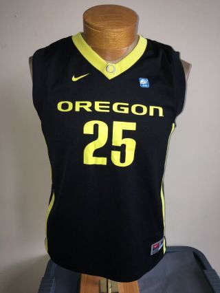 Nike Oregon Ducks 25 Ncaa Boys Youth Xl Basketball Jersey Black Yellow
