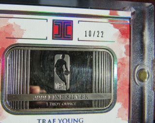 2018 TRAE YOUNG IMPECCABLE 10/22 RC/ROOKIE CARD 1 OZ SILVER $550,  /PACK.  Hurry 2
