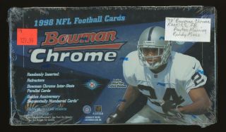 1998 Bowman Chrome Football Hobby Box Peyton Manning Rc Year