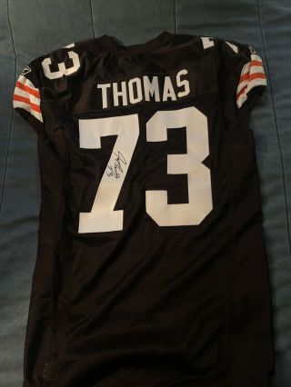 Joe Thomas Signed Autographed Game Issued Jersey Cleveland Browns 10363 Snaps 2