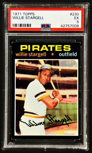 1971 Topps Willie Stargell 230 Pittsburgh Pirates Baseball Card Hof Psa Ex 5