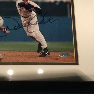 Derek Jeter York Yankees Signed Framed Matted 8x10 Photo Photo File