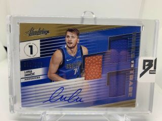 2018 - 19 Absolute Tools Of The Trade Luka Doncic Mavericks Rc Jersey Auto 12/149