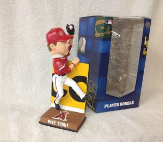 Only 360 Produced Mike Trout Red Jersey Jumping Wall Catch Angels Bobblehead