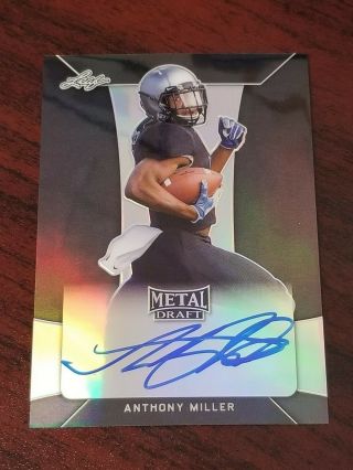 2018 Leaf Metal Black Anthony Miller Memphis Chicago Bears Rookie Auto 