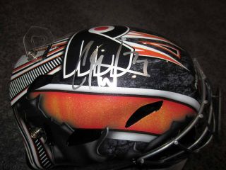 CARTER HART Philadelphia Flyers Rookie SIGNED Autographed Goalie Mask W/ BAS 2