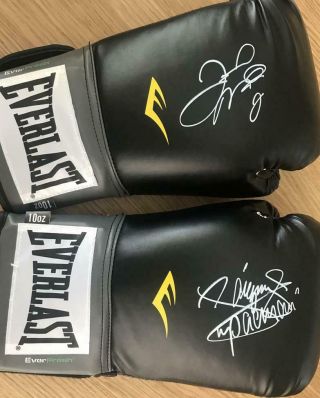 Floyd Mayweather Jr.  & Manny Pacquiao Signed Pair Boxing Gloves /