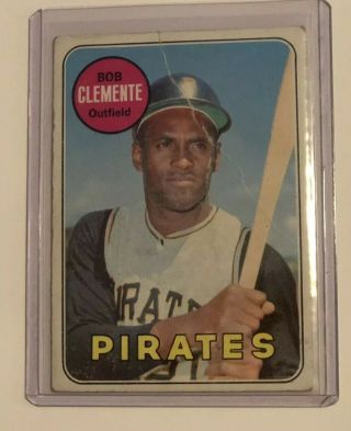 1969 Topps Roberto Clemente Pittsburgh Pirates 50 Baseball Card
