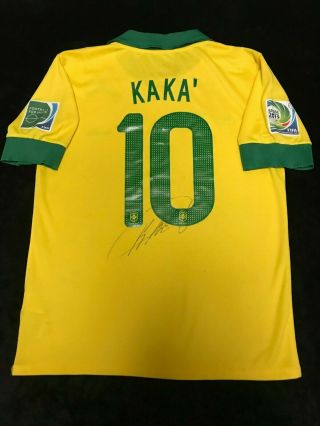 Kaka Signed Brazil Jersey With Photo Proof
