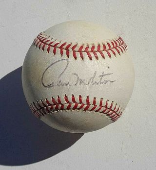 Paul Molitor Signed National League Baseball W/coa