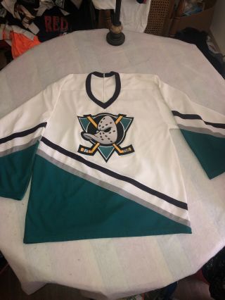 Vintage 1990s Ccm Anaheim Mighty Ducks Nhl Jersey Size L