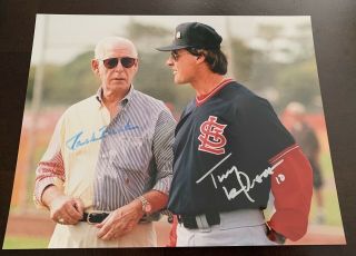 Jack Buck & Tony La Russa Autographed 8x10 Photo Signed St.  Louis Cardinals