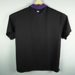 Men ' s Nike Dri - Fit Colorado Rockies MLB Black Purple Polo Shirt Size XL X - Large 4
