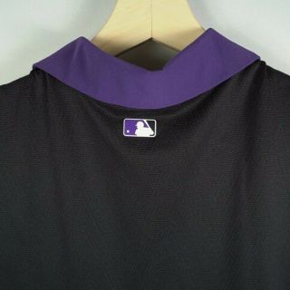 Men ' s Nike Dri - Fit Colorado Rockies MLB Black Purple Polo Shirt Size XL X - Large 5