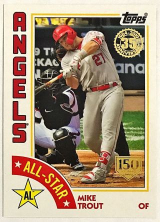 2019 Topps Series 2 Mike Trout 94/150 1984 All - Star 150th Anniversary Refractor