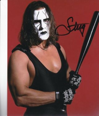 Wwe Wwf Wcw Tna Wrestling Sting Autographed Signed 8x10 Photo W/holo
