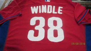 Tom Windle Philadelphia Phillies Signed 2016 Authentic Bp Game Jersey