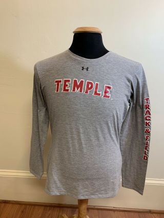 Womens’s Under Armour Temple University Owls Track & Field L/s T - Shirt Sz Medium