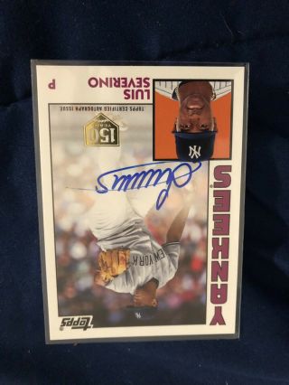 2019 Topps Series One 1984 Auto Luis Severino /150 Autograph On Card Yankees