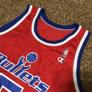 VTG Champion Juwan Howard Jersey Washington Bullets 5 NBA - Vintage 90s Size 44 2