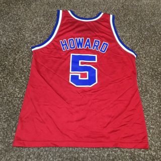 VTG Champion Juwan Howard Jersey Washington Bullets 5 NBA - Vintage 90s Size 44 5