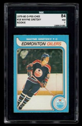 1979 O - Pee - Chee Hockey 18 Wayne Gretzky Rookie Rc Sgc 7 Nr -