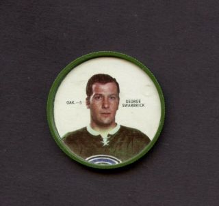 1968 - 69 Shirriff Hockey Coin George Swarbrick Oakland Seals