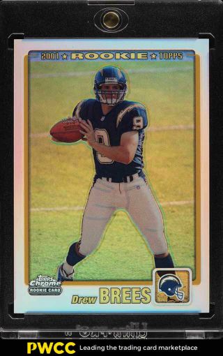 2001 Topps Chrome Refractor Drew Brees Rookie Rc /999 229 (pwcc)