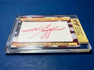 D) Frank Gifford Ny Giants Usc Pro And College Football Hof Autograph