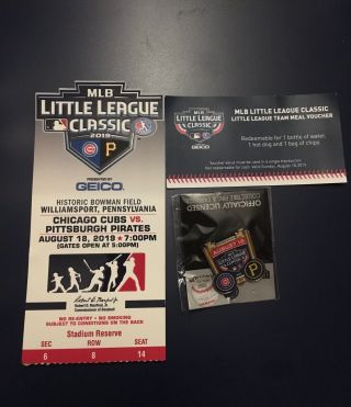 Mlb Classic Ticket Stub,  Team Voucher,  And Rare Classic Little League Pin