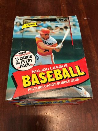 1980 Topps Baseball Empty Display Box Nr