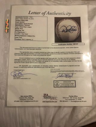 Derek Jeter York Yankees autographed Baseball JSA Certified 4