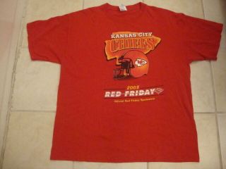 NFL Kansas City Chiefs National Football League Fan 2003 red Friday T Shirt XL 2
