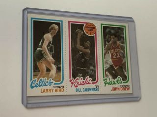 1980 - 1981 Topps Larry Bird Rookie Rc & Bill Carwright & John Drew