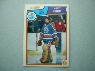 1983/84 O - Pee - Chee Nhl Hockey Card 27 Grant Fuhr Ex/nm Nm Sharp 83/84 Opc