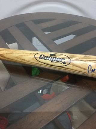 Expos Astros Indians Casey Candaele Signed Autographed Game Bat 4