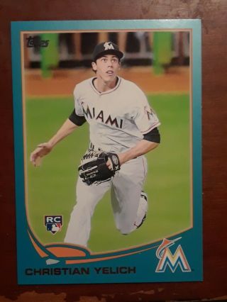 2013 Topps Update Walmart Blue Christian Yelich Rookie Rc Us290