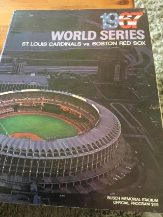 1967 World Series St.  Louis Cardinals Vs.  Boston Red Sox Program