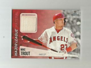 Mike Trout 2019 Topps Series 1 Major League Material Bat Angels