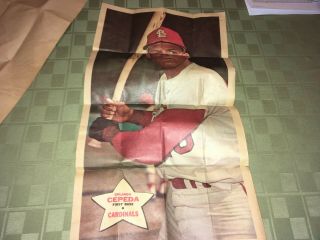 Orlando Cepeda St.  Louis Cardinals 1968 Topps Baseball Poster 12