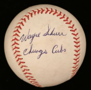 Wayne Schurr Cubs Vintage Signed Signed Baseball - Jsa