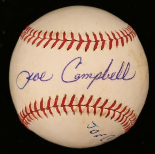 Joe Campbell Cubs Vintage Signed Spalding Baseball - Jsa