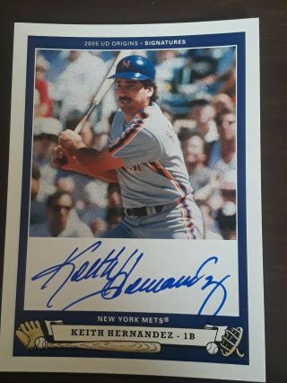 KEITH HERNANDEZ NY Mets 2005 Upper Deck Origins & Old Judge Autograph 2 Cards 2