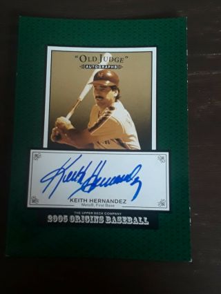 KEITH HERNANDEZ NY Mets 2005 Upper Deck Origins & Old Judge Autograph 2 Cards 4