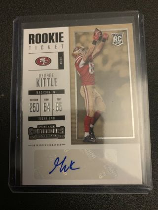 George Kittle 2017 Contenders Rookie Ticket Auto 49ers