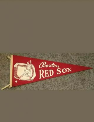 Vintage Boston Red Sox Felt Pennant Fenway Park Ted Williams 29.  5”