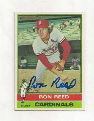 Autographed 1976 Topps 58 Ron Reed (his One And Only Cardinals Card)