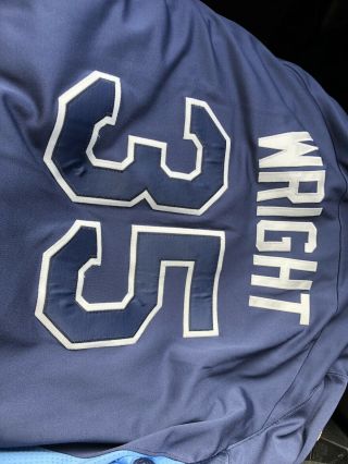 Jamey Wright Game Used/issued Tampa Bay Rays Jersey Mlb Authenticated Private