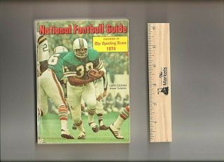 Vintage 1974 National Football Guide By The Sporting News,  Csonka & O.  J.  Simpson
